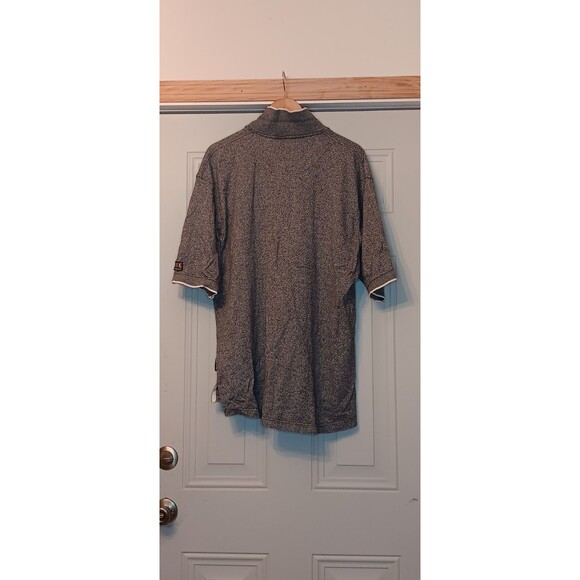 Vintage GRUMPY DWARF x FOURSOME Size XL Polo Shirt Mens Gray Melange Cotton Golf - Picture 2 of 8